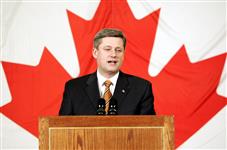 [Prime Minister Stephen Harper speaks at the Flag Day Ceremony, Ottawa] 15 February 2006