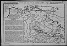 Carte physique des terreins les plus élevés de la partie occidentale du Canada [document cartographique] : où l'on voit les nouvelles découvertes des officiers françois à l'ouest du Lac Supérieur, avec les rivieres et les lacs dont M. Jeremie a parlé dans la relation de la Baye de Hudson / dressée par Philippe Buache 1754.