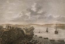 Vue du lieu du débarquement en amont de Québec ca. 1761