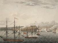 Attaque contre le fort Oswego, lac Ontario, Amérique du Nord, le 6 mai 1814, à midi 1815
