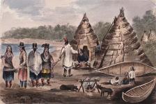Encampment of Micmac Indians at Point Levi ca. 1838-1842