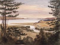 Vue de Sainte-Anne à l'amont de la rivière 1840