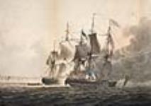 Le H.M.S. Shannon accostant et capturant la frégate américaine Chesapeake, le 1er juin 1813 ca. 1813