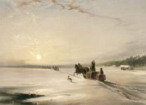Affectation sur le fleuve Saint-Laurent en hiver, 1840.