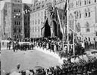 (Prince of Wales' visit to Canada) Laying corner stone of the Peace Tower, Parliament Buildings, Ottawa, Ontario, Sept. 1, 1919 Sept. 1, 1919