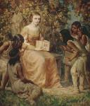 Madame Champlain teaching Indian Children, 1620 s.d.