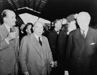 Rt. Hon. W.L. Mackenzie King arriving at the Gare du Nord for the Paris Peace Conference July - Aug. 1946