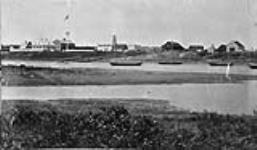 Part of Moose Factory from the flats [ca. 1870].
