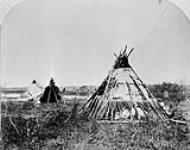 Ojibway tents on the banks of Red River, near the Middle Settlement 1858.