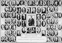 Montage of the Prime Minister and Cabinet of the Dominion of Canada with members of Parliament representing the province of Québec 1922