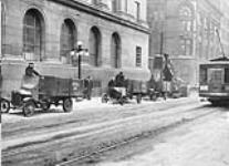 O.E.R. snow removal corner Bank and Sparks Streets ca. 1871-1900.