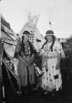 Woman playing Minnehaha (on right) in a production of"Hiawatha" held near Sault Ste. Marie, Ontario. c 1920 ca 1920