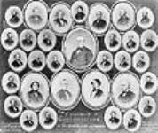 The founders of Confederation of the Dominion of Canada, compiled from photo taken during the Quebec Conference, Oct. 1864 1917
