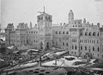 Centre Block, Parliament Buildings under construction ca. 1865