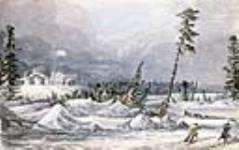 Winter View of Fort Franklin from  the Little Lake, décembre 1825-mars 1826
