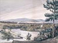 La rivière Cap Rouge et un pont ca. 1827-1841.