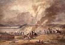 Représentation de la bataille des Québec (aussi décrit comme le bataille de Sainte-Foy), le 28 avril 1760 milieu du 19ième 'siècle