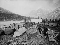 Boat building at Bennett Lake 1897-1898