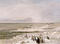Vue du havre de Goderich et du lac Huron, Ontario 1858