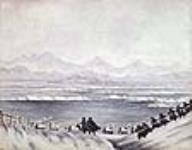 Le Saint-Laurent en hiver, 43e Régiment marchant du Nouveau-Brunswick, au Canada 1837