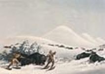 Buffalo Hunt on Snowshoes 1844