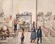 Interior of the Barracks of the 76th Regiment, St. Andrew's: Soldier Unwell 1854