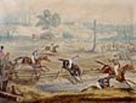 Grande course d'obstacles militaire à London, Ouest du Canada, 9 mai 1843 [document iconographique] 9 mai, 1843.