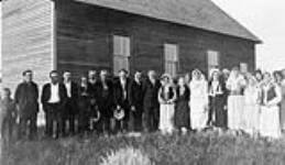 Group of young Doukhobors, Independent Harilowka district in Blaine Lake, Saskatchewan 1930