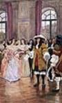 Louis XIV accueille les filles qui seront envoyées au Canada ca. 1925