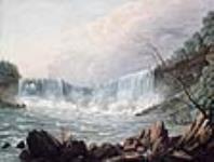 The Horse Shoe Falls, Niagara Falls, seen from below ca. 1797