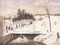 Partie de curling sur la rivière Don, Toronto 1836