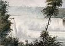 Vue des chutes Horseshoe, à partir de l'île Goat ca 1838