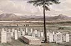 Barracks with Redoubts and Plattsburgh and Saranac River from Commodore Downie's Tomb March 30, 1840