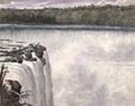 Les chutes Horseshoe vues de l'île Goat, Niagara June, 1839