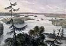Les chutes Chaudière, vues d'Ottawa July, 1838