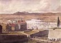 Croquis représentant la rivière Saint-Charles vue d'au-dessus de la porte Saint-Jean November 16, 1836