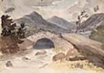 Sans titre [paysage représentant une rivière et un pont] ca. 1836-1842