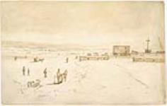 Scène sur la glace; la ville de Québec vue du pont Dorchester, 18 juillet 1830 18 juillet 1830