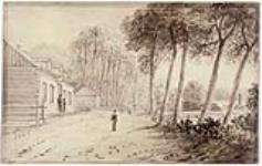 Sans titre [vue dans les environs du canal de Grenville au moment de sa construction] ca 1827