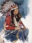 [Homme des Premières nations non identifié faisant partie du spectacle de Buffalo Bill]. Original title: Homme indien non identifié faisant partie du spectacle de Buffalo Bill 1887