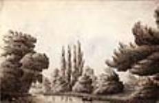 Arbres, clôture et petit ruisseau after 1823