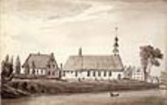 Vue de l'église de Sainte-Anne de la Pérade et autres bâtiments after 1823