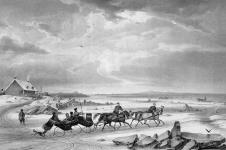 Sledge Race Near Montreal, 1848.
