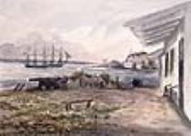 Grosse Île, vue des quartiers des officiers vers 1838-1840.