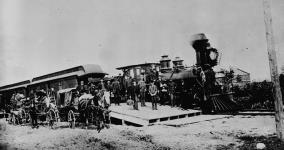 The first Canadian Pacific Railway through train from the Atlantic to the Pacific at Port Arthur 30 juin 1886