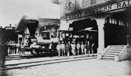 Great Western Railway Station [at Toronto, Ontario] ca. 1866.
