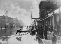 Flood on Bonaventure Street 1886