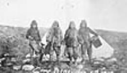 Camp scene, Aug. 6th, 1910. Natives of North Baffin Island 6 Aug. 1910
