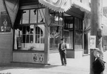 Damage done by the Asiatic Exclusion League to the store of K. Okada, 201 Powell Street 8 - 9 Sept. 1907