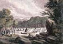 Amérindiens remontant les rapides du fleuve Saint-Laurent, v. 1839 ca 1839